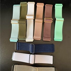 Interchangeable watch bands for FitBit Versa/versa2/Versa Lite/Sense.  Set of 9